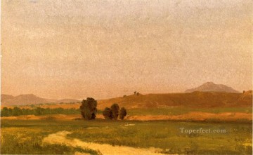 Nebraska On the Plains Albert Bierstadt Landscapes river Oil Paintings